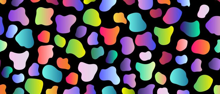 Vector abstract blob vector repeat pattern design abstract blobs background random gradient blotch vector illustration