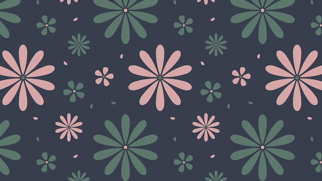 Vector abstract bloemen naadloos patroon