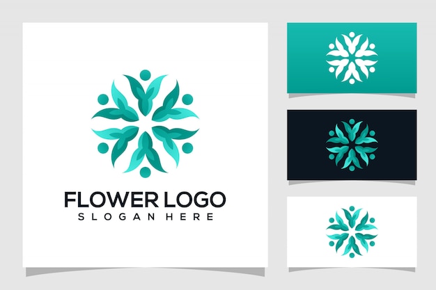 Abstract bloemlogo