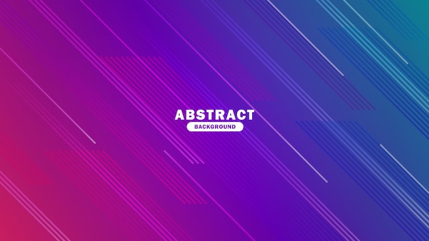 線ベクトルイラストと抽象的な青と紫のグラデーションの背景