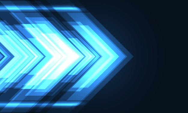 Frecce blu astratte movimento ad alta velocità tecnologia futuristica concetto di sfondo movimento dinamico hi tech frecce digitali blu illustrazione vettoriale della tecnologia