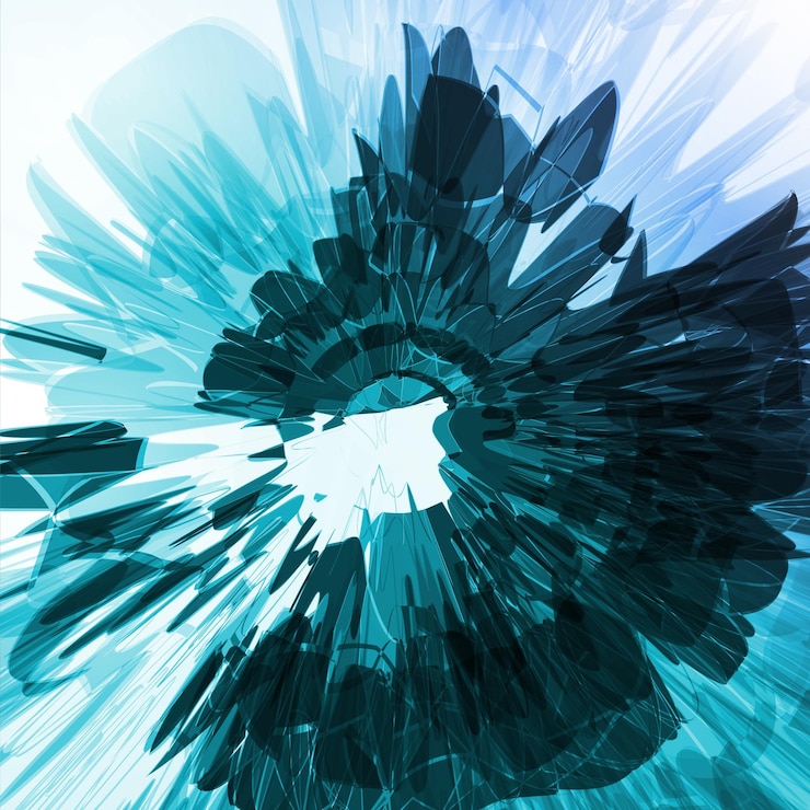 Vector abstract blue background futuristic shape illustration