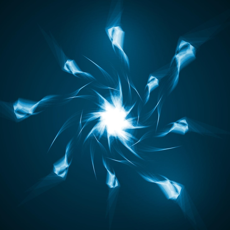 Vector abstract blue background futuristic wavy illustration