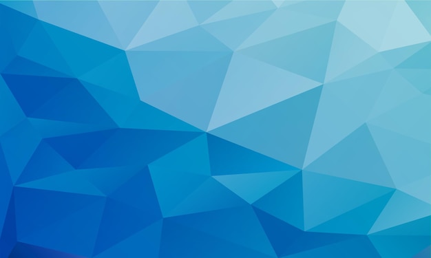 Vector abstract blue background low poly textured triangle shapes in random pattern lowpoly background