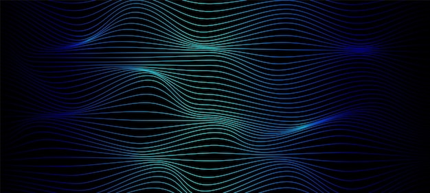 Abstract blue background with flowing lines. Dynamic waves. vector illustration.