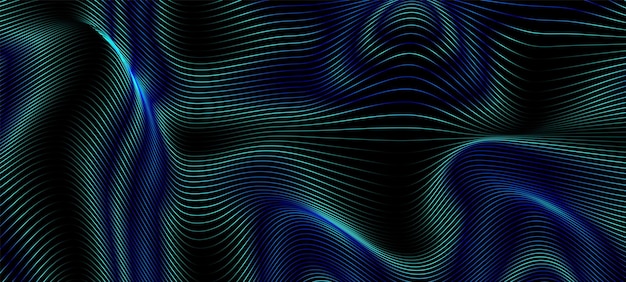 Vector abstract blue background with flowing lines. dynamic waves. vector illustration.