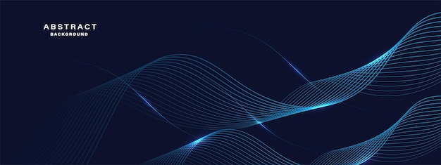 Abstract blue background with flowing lines