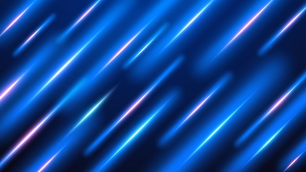 Abstract blue background with glowing lines.