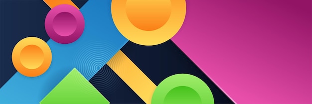 abstract blue black orange colorful vector technology banner background for design brochure website flyer geometric blue black orange colorful wallpaper for poster certificate presentation