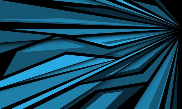 Абстрактная сине-черная скорость геометрического перекрытия теней дизайн современный футуристический вектор фона
