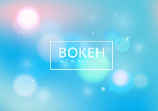 Abstract blue bokeh light background.