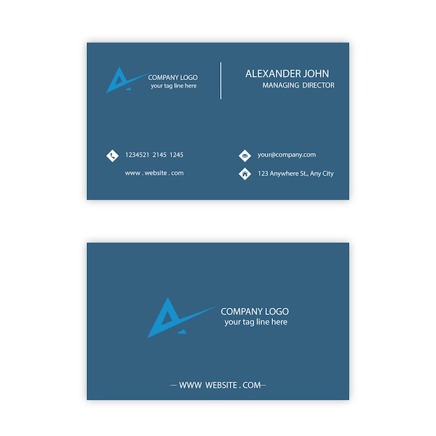 Abstract Blue Business Card Template