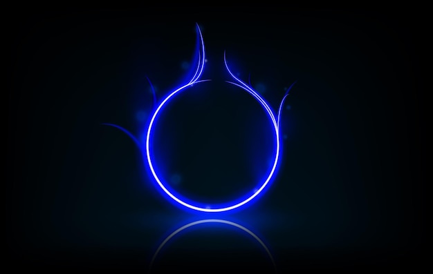 Vector abstract blue circle light effect.