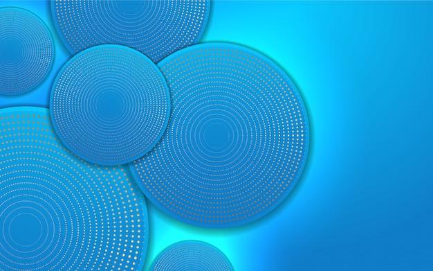 Vector abstract blue circles background