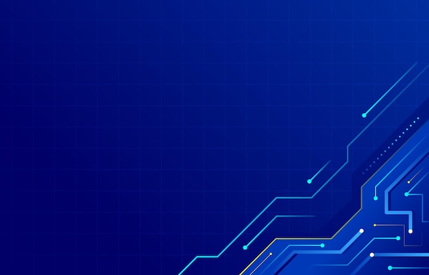 Abstract Blue Circuit Background