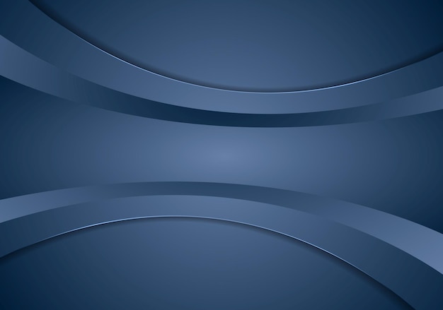 Abstract blue corporate wavy vector background