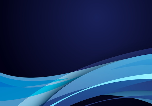 Abstract blue curve for background with copy space
