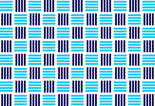 Abstract blue curved stripe seamless pattern