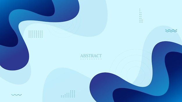 abstract blue fluid background with geometric shapes decoration vector illustration