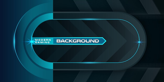 Abstract blue futuristic gaming background template designtech