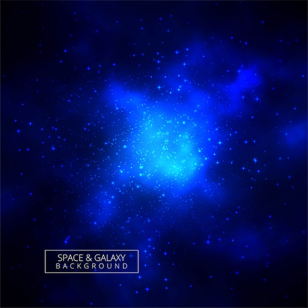 Vector abstract blue galaxy background