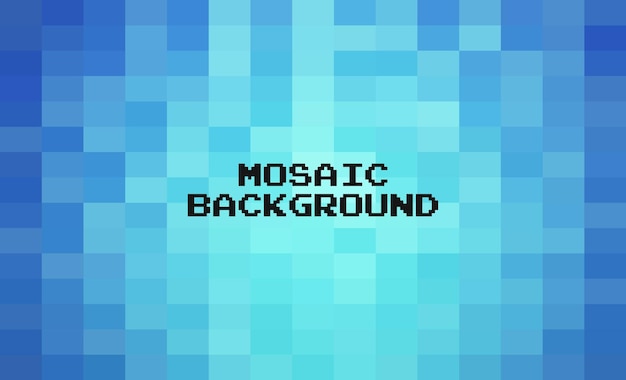 Abstract Blue geometric Background Creative Design Templates Pixel art Grid Mosaic 8 bit vector background