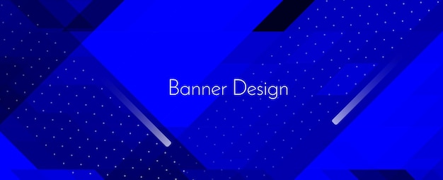 Abstract blue geometric colorful mosaic shape banner pattern background vector