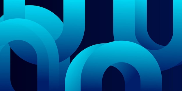 Vector abstract blue geometric on dark background