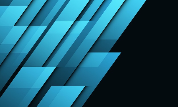 abstract blue geometric lines futurisitc light on black design modern technology background vector