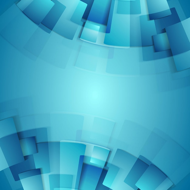 Abstract blue geometric technology background. Vector design