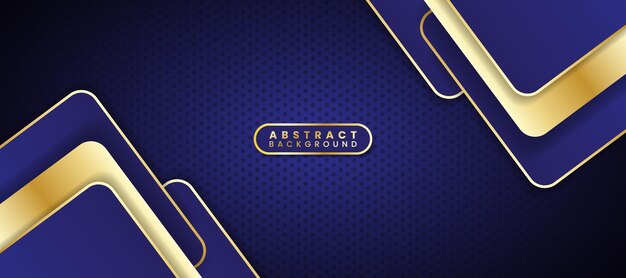 Abstract blue and gold background vector illustration