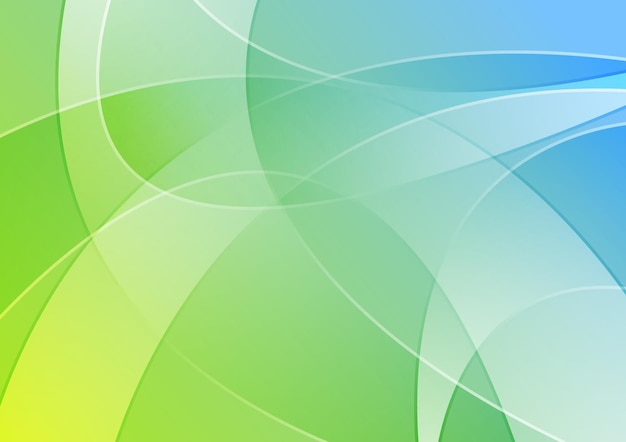 Vector abstract blue and green colorful wavy background