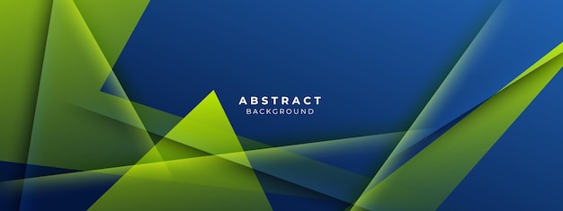 Abstract blue and green geometric shapes geometric light 3d line shape with futuristic concept presentation background