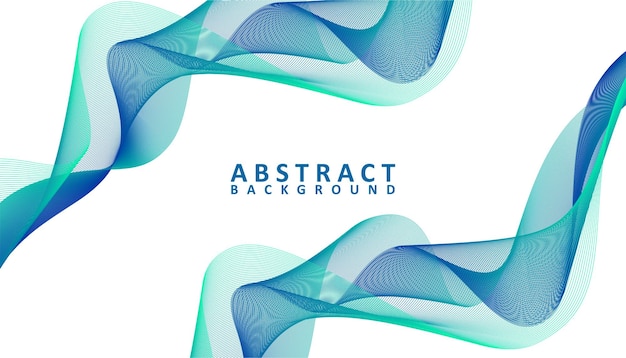 Abstract blue and green wavy background vector