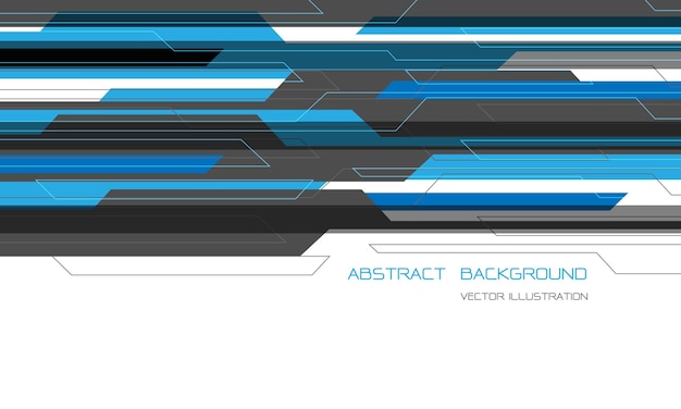 Абстрактный сине-серый кибер-геометрический белый современный роскошный технологический футуристический вектор фона