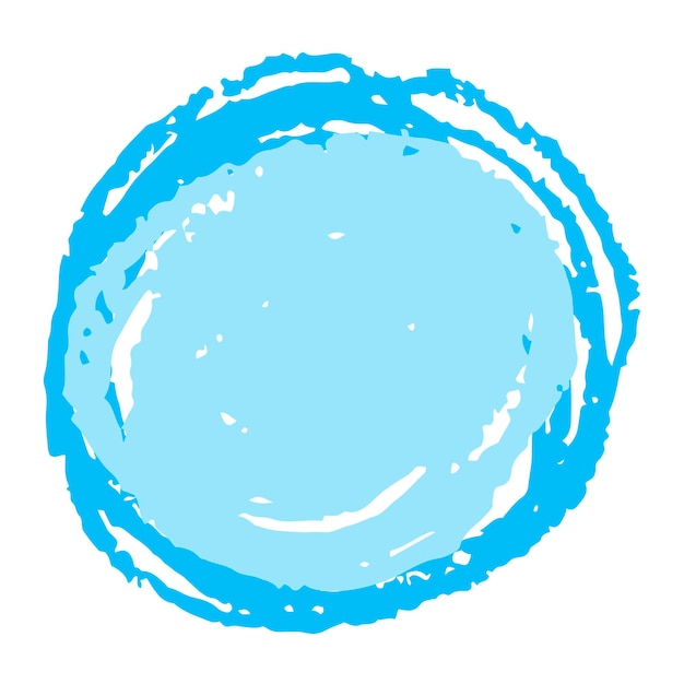 Vettore cerchio blu astratto di lerciume. nuvoletta isolata su sfondo bianco.