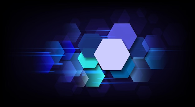 abstract blue hexagon background futuristic technology digital hi tech concept background banner posters cards headers website