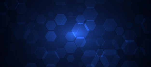 Vector abstract blue hexagonal background for futuristic digital hitech communication innovation design