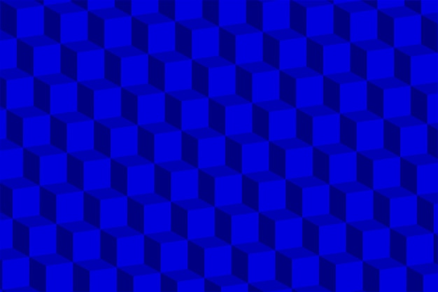 Abstract blue Isometric cube Background texture