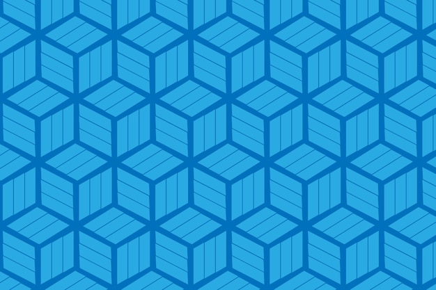 Vector abstract blue isometric pattern. cubes seamless background. space for text