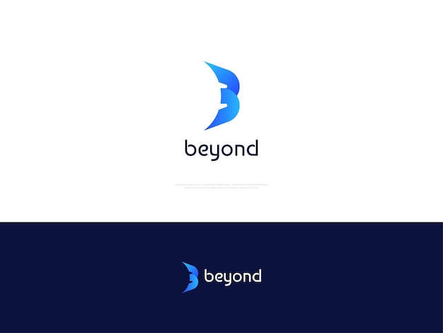 Abstract blue letter b logo design in modern and clean concept initial b logo or icon for business and technology brand identity