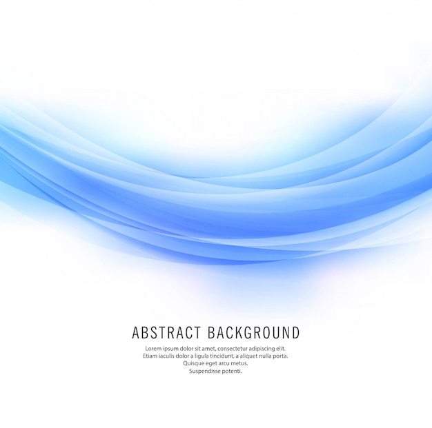 Abstract blue light creative shiny wave on white background