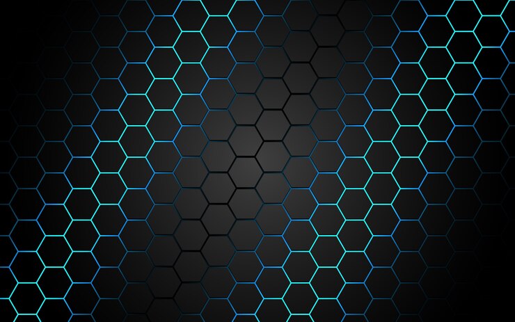 Vector abstract blue light hexagon line in grey modern luxury futuristic.