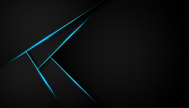 Vector abstract blue light line on black background