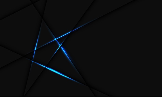 Vector abstract blue light shadow cross on black geometric design modern futuristic background vector