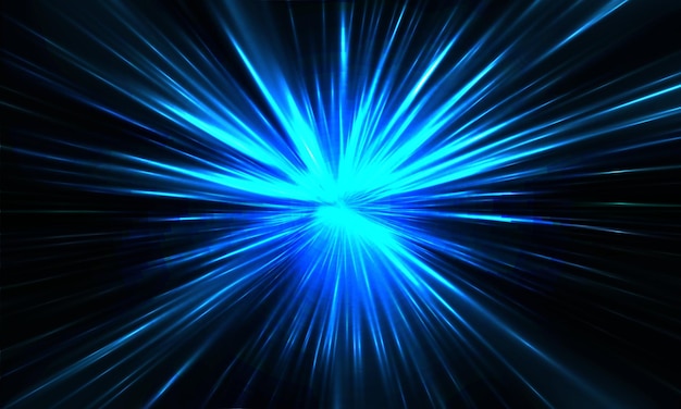 Vector abstract blue light speed zoom fast night background