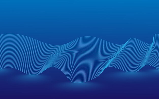 Abstract blue light wavy background design