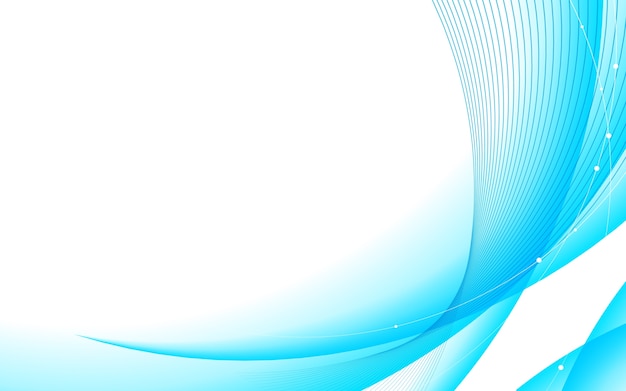 Abstract blue line curve element white background.