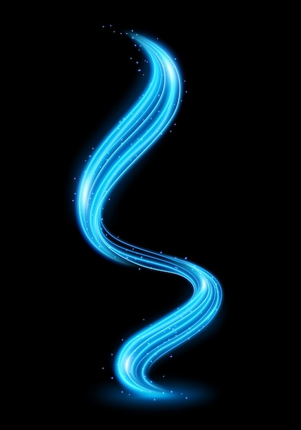 Vector abstract blue line of lights