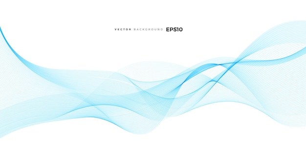 Abstract blue line wave background for brochure flyer and poster